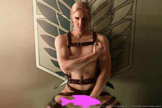Illustration for article titled You Don't Really Need Clothes for Attack on Titan Cosplay